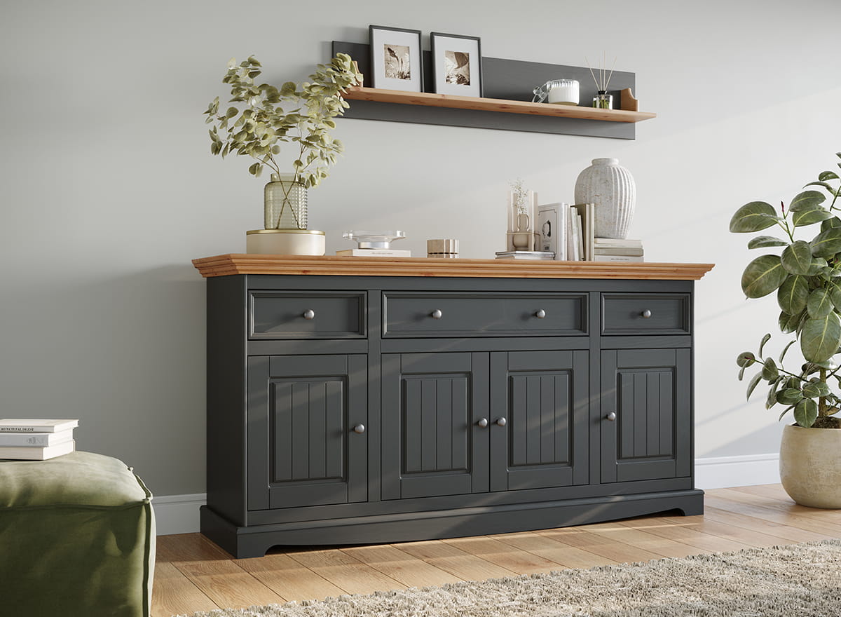 Credenze e buffet mobili di alto pregio per la casa. Solo da Arrediorg trovi credenze e buffet dal design unico mobile buffet legno grigio ottimo come credenza per cucina e soggiorno
