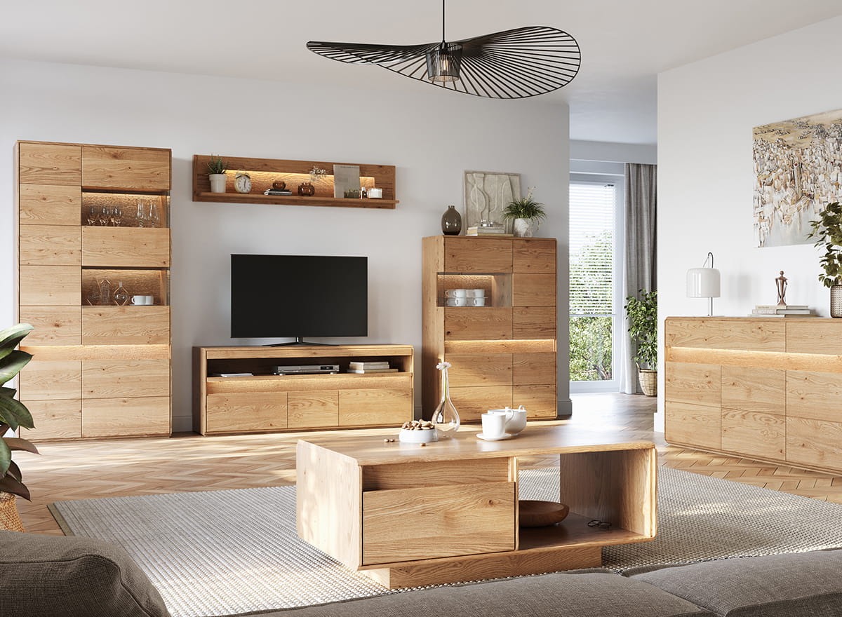 vetrina 2 ante destra legno naturale rovere massello moderno vetrina moderna 2 ante destra in legno naturale rovere massello